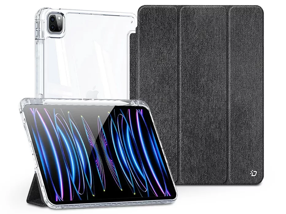 DUX DUCIS Unid Series tablet tok (Smart Case Pen) - Apple iPad Pro 11 (2024) - fekete-átlátszó