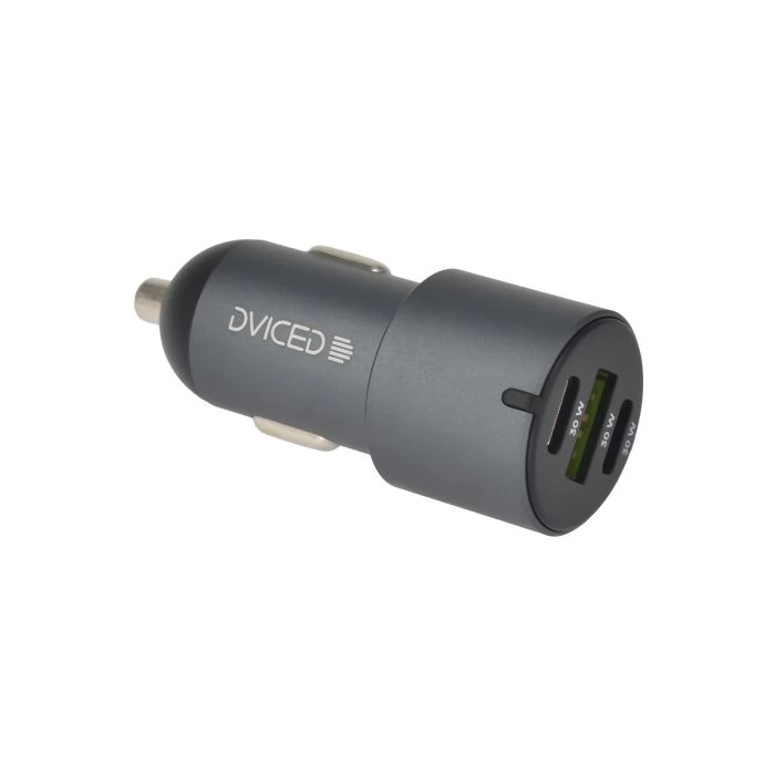 DVICED Autós töltő 1xUSB 2xUSB-C 60W szürke