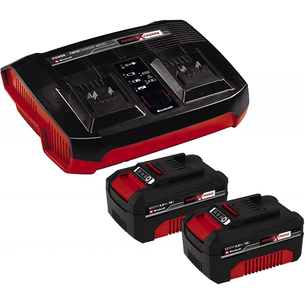EINHELL 2x4.0Ah & Twincharger Kit 2 db akkumulátor + töltő szett