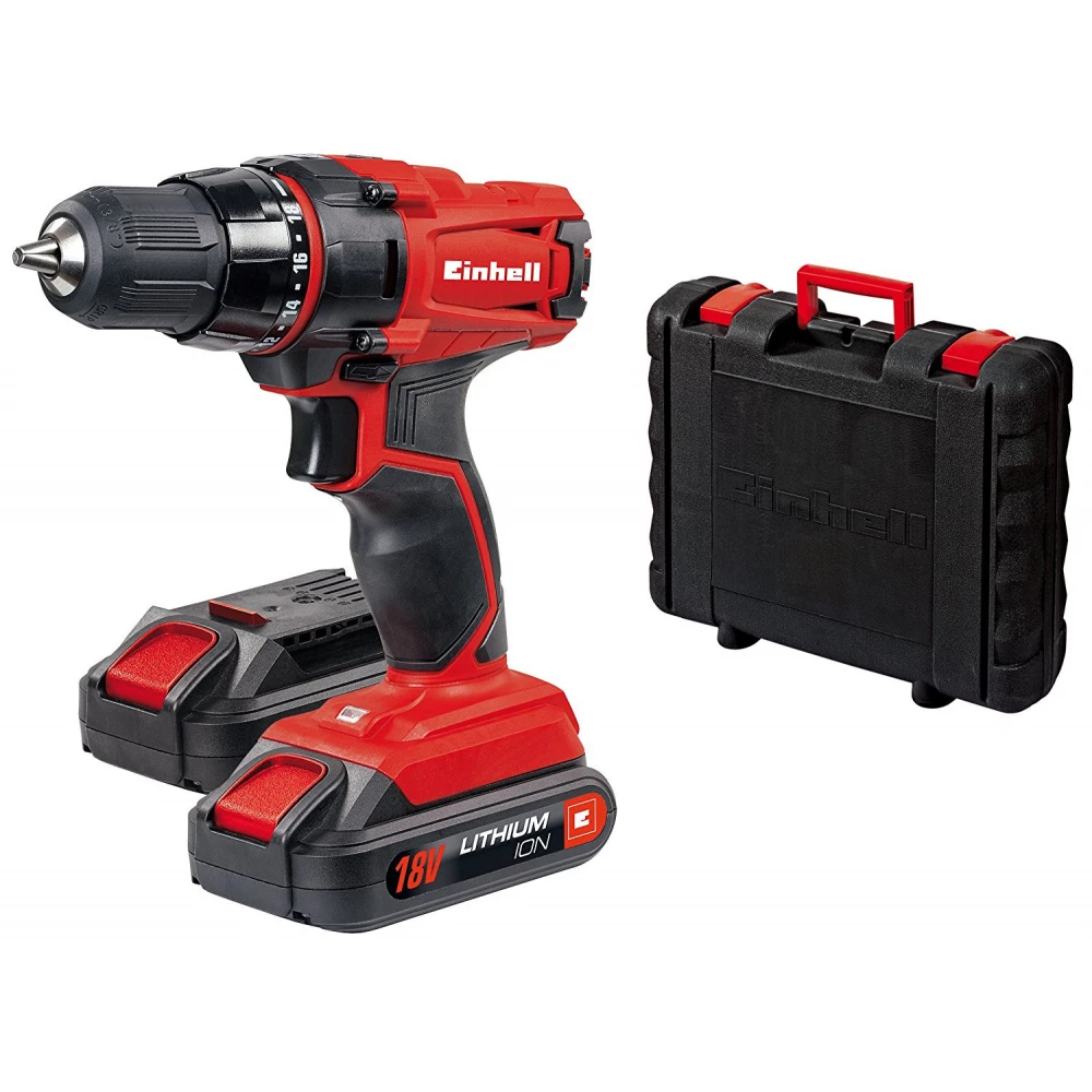 EINHELL TC-CD 18-2 Li Akkus fúró-csavarozó + koffer + 2 db 1.5Ah akku