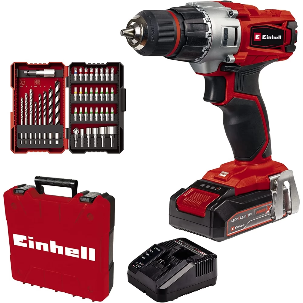 EINHELL TE-CD 18/2 Li +39 (1x2.5 Ah) Akkus fúró-csavarozó