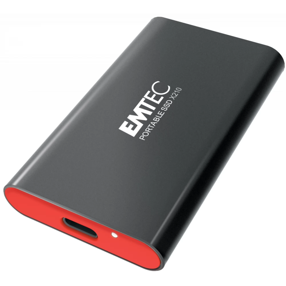 EMTEC 256GB X210 ELITE Portable SSD USB 3.1 + USB 3.1 Type C Fekete ECSSD256GX210