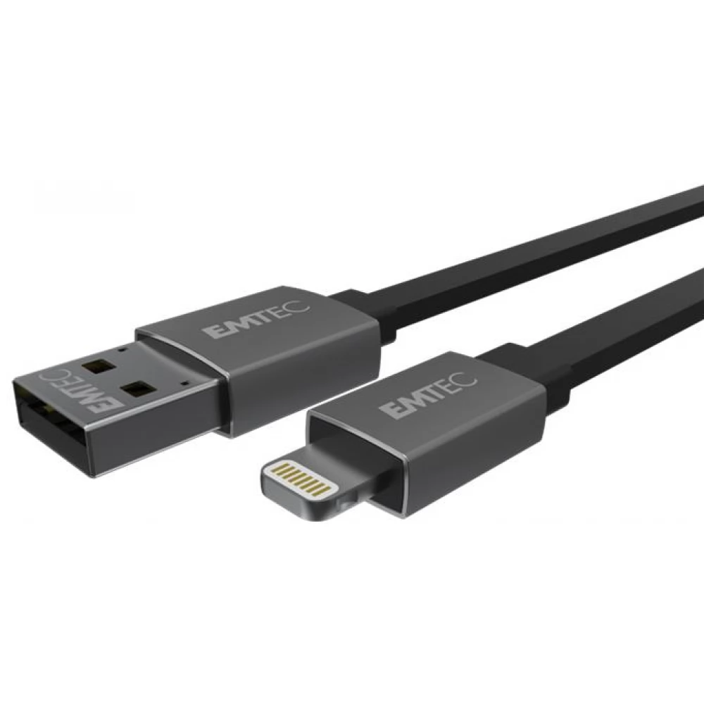 EMTEC USB Lightning Töltő/adat Fekete 1.2m ECCHAT700AP