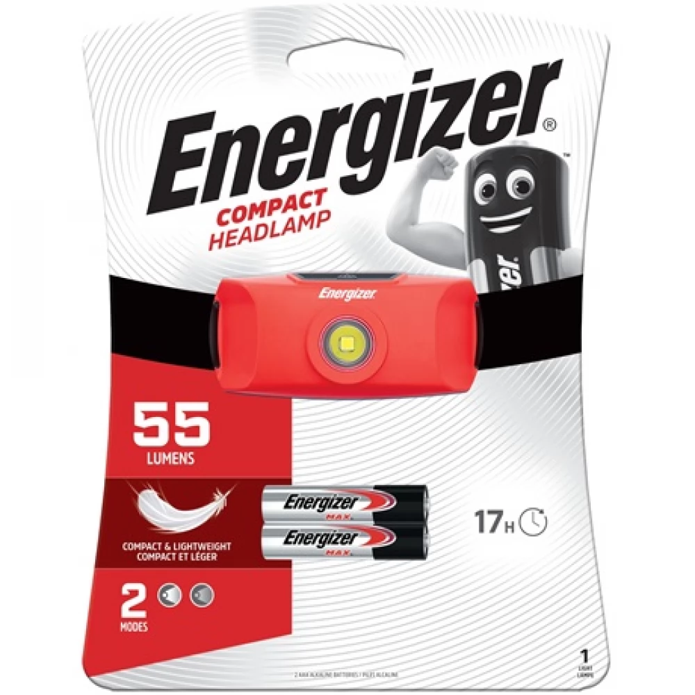 ENERGIZER Compact 1LED + 2XAAA fejlámpa
