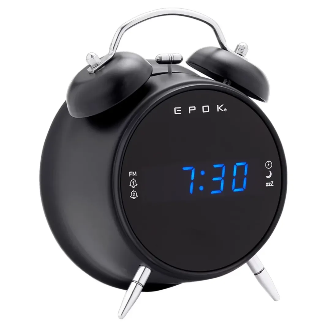 EPOK Dual Rádiós Ébresztőóra fekete