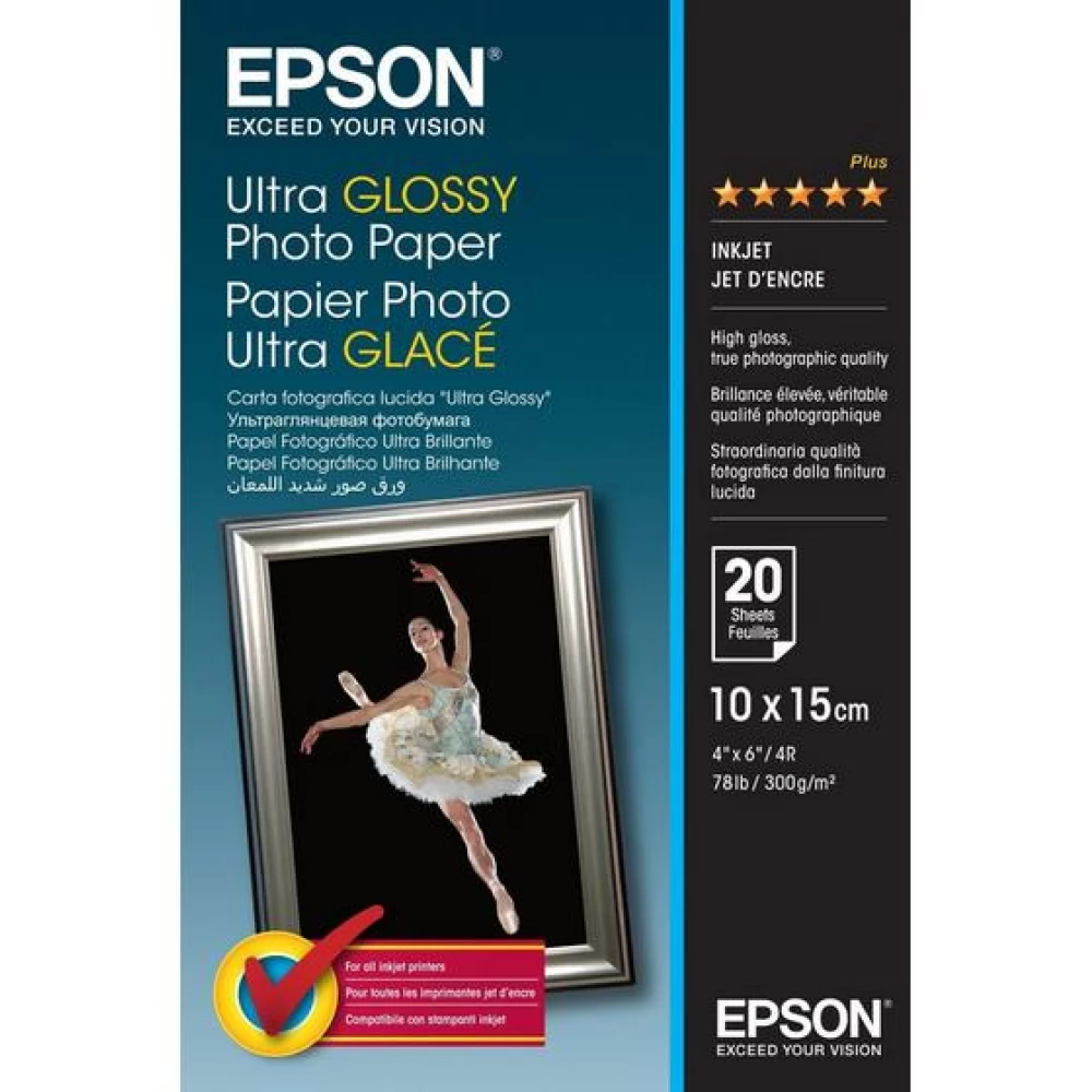 EPSON S041926 Ultrafényes Fotópapír 10 x 15 cm (20 lap)