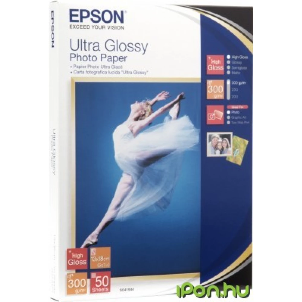EPSON S041944 Fényes fotópapír 13 x 18cm (50 lap)