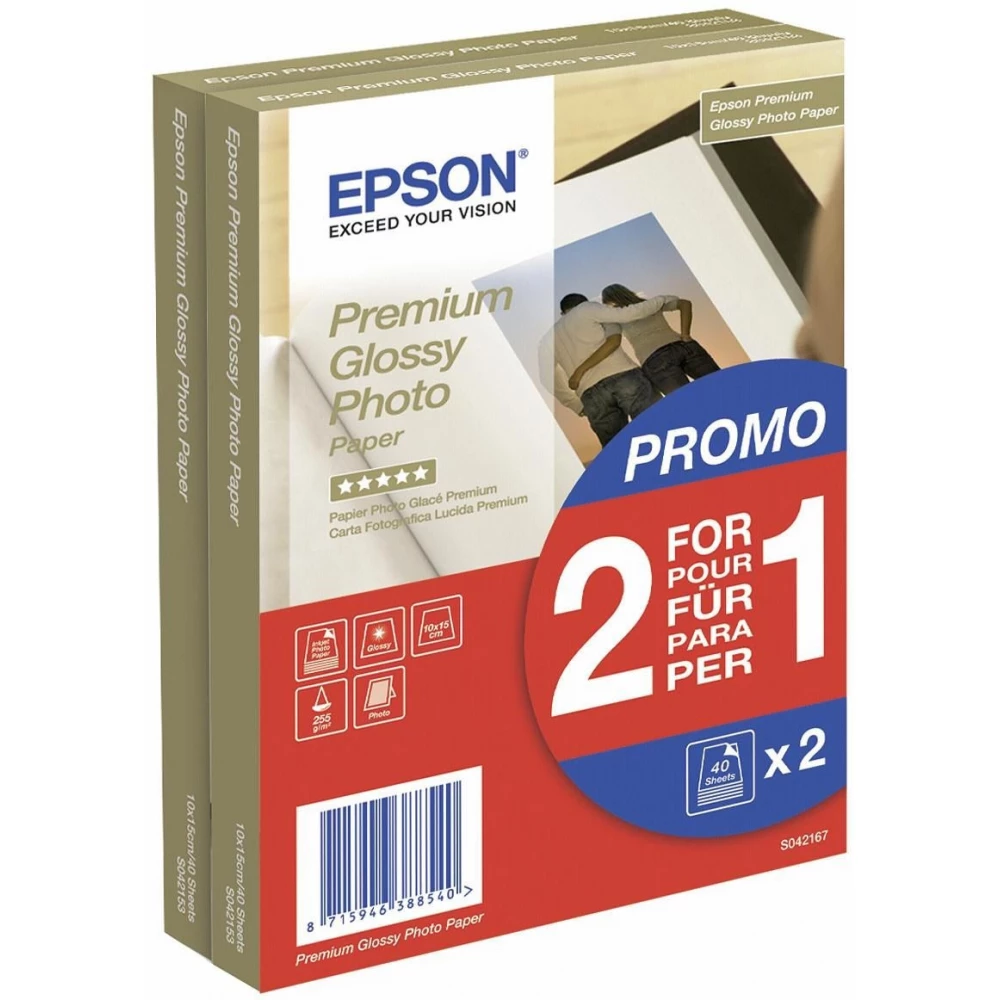 EPSON S042167 Fényes fotópapír 10 x 15cm (80 lap)