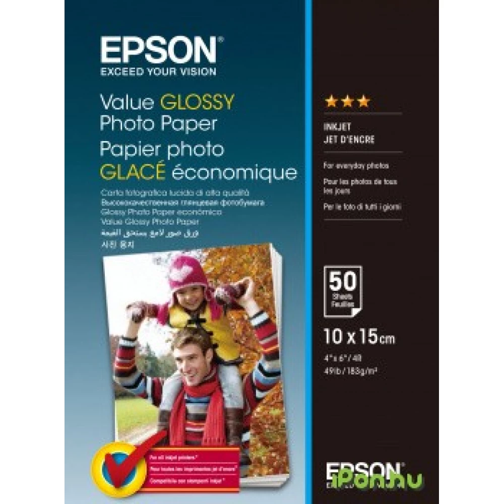 EPSON S400038 Value Glossy Photo Paper 10x15cm 50 sheet