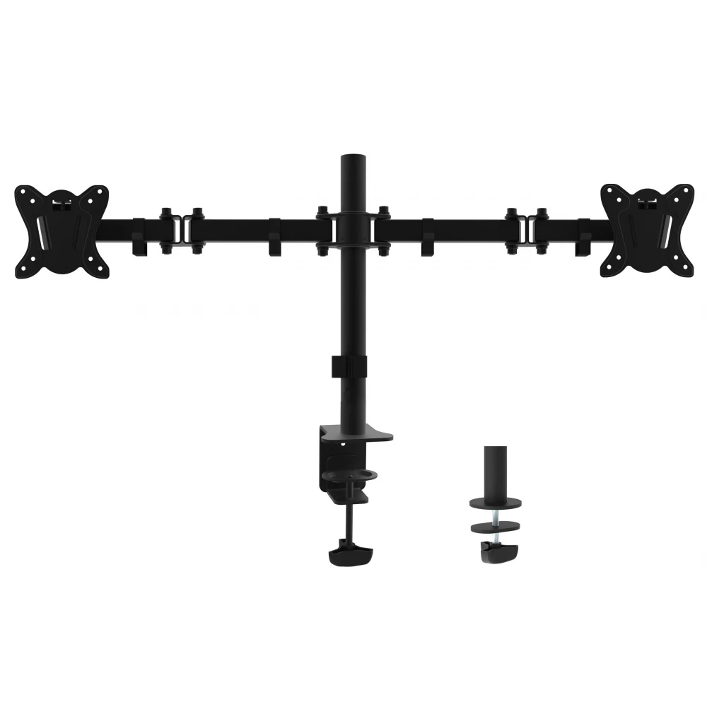 EQUIP 13"-27" Articulating Dual Arm Monitor Desk Mount Bracket