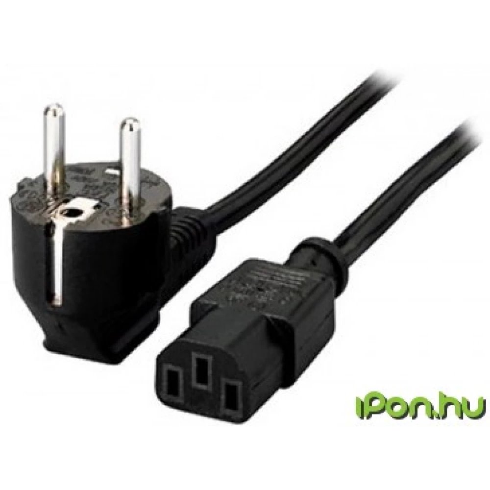 EQUIP 230V-os IDC Tápkábel Fekete 1.8m 112120