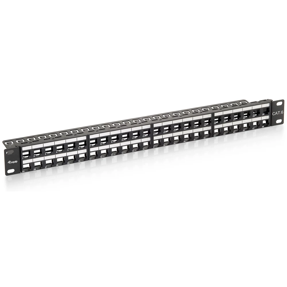 EQUIP 48-Port Keystone Cat.6 Unshielded Patch Panel 769248