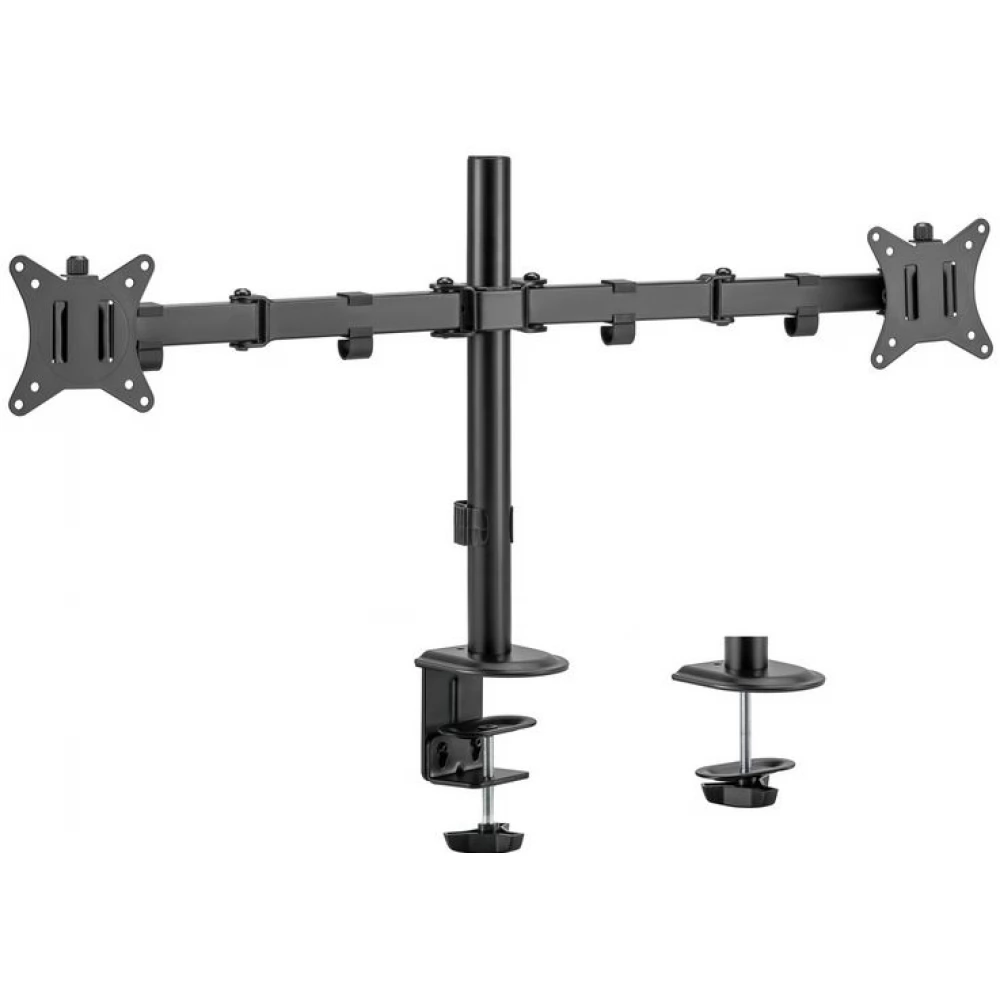 EQUIP Két monitoros asztali tartókonzol 13"-27"