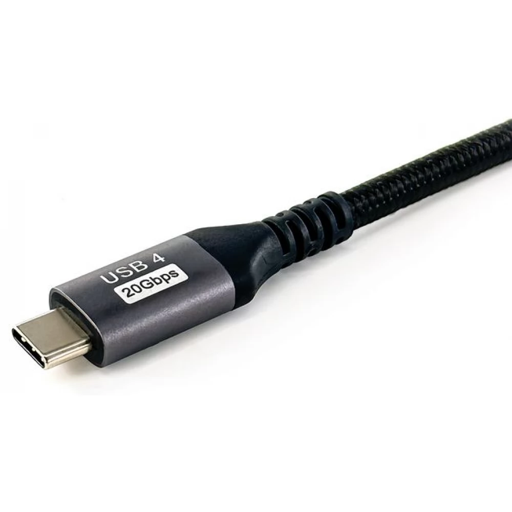 EQUIP USB 4.0 Type C Összekötő Fekete 1.2m 128382