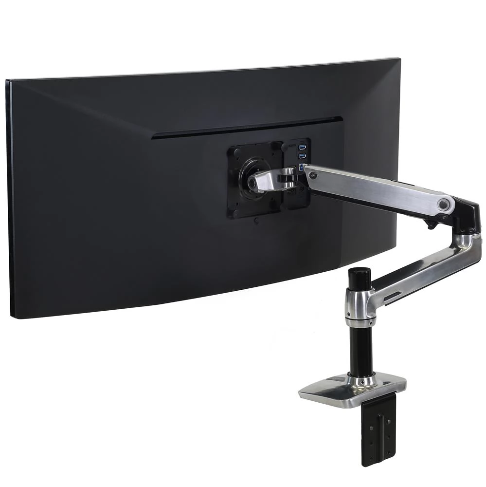 ERGOTRON LX Asztali monitortartó + tartókar 1 monitorhoz csiszolt fém