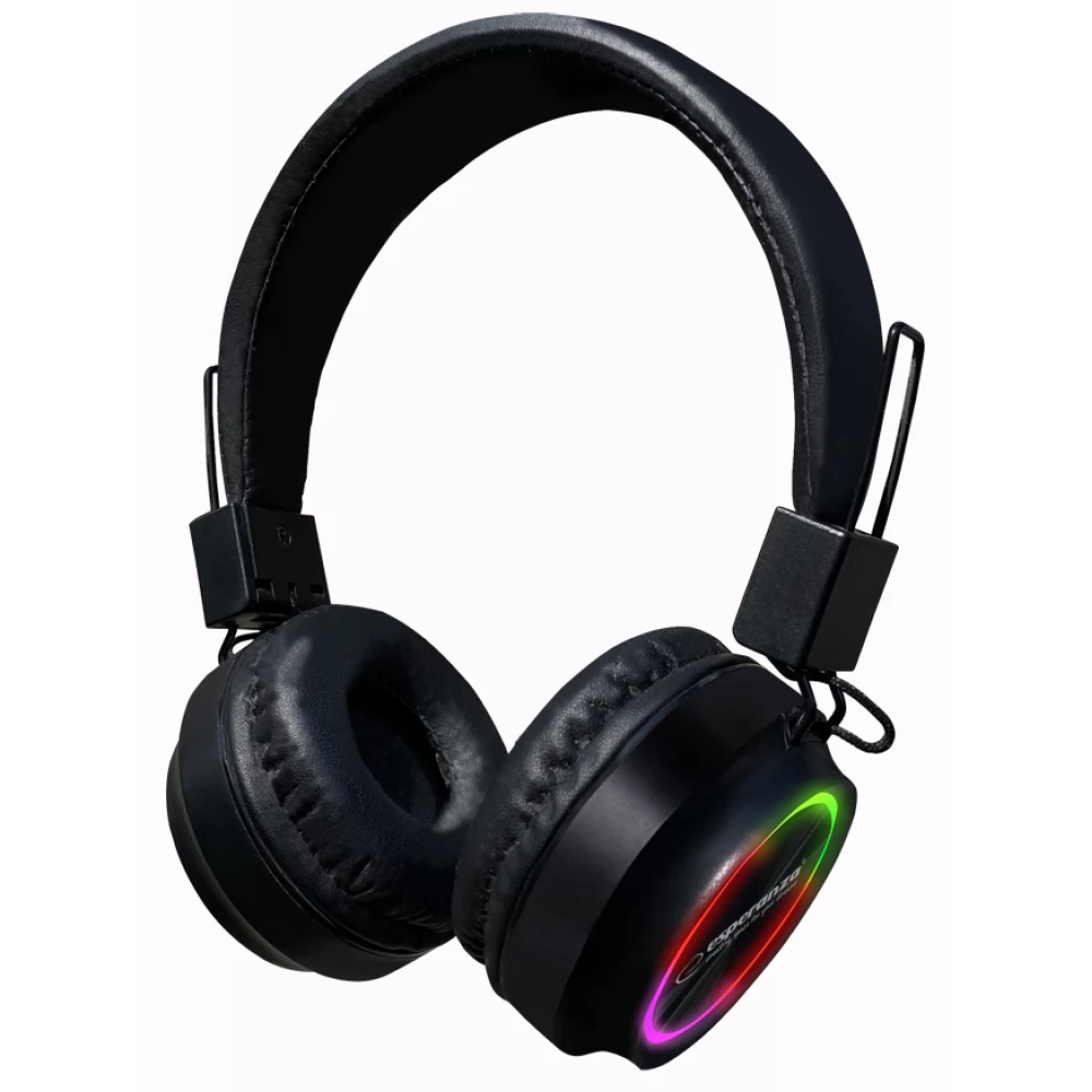 ESPERANZA EH219 Calypso RGB mikrofonos vezeték nélküli fejhallgató fekete