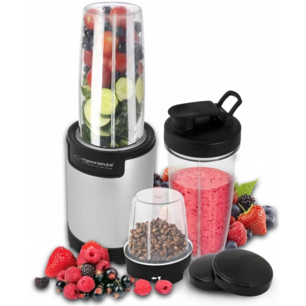 ESPERANZA EKM030 Nutri Bomb Turmixgép smoothie készítő aprító fekete / ezüst