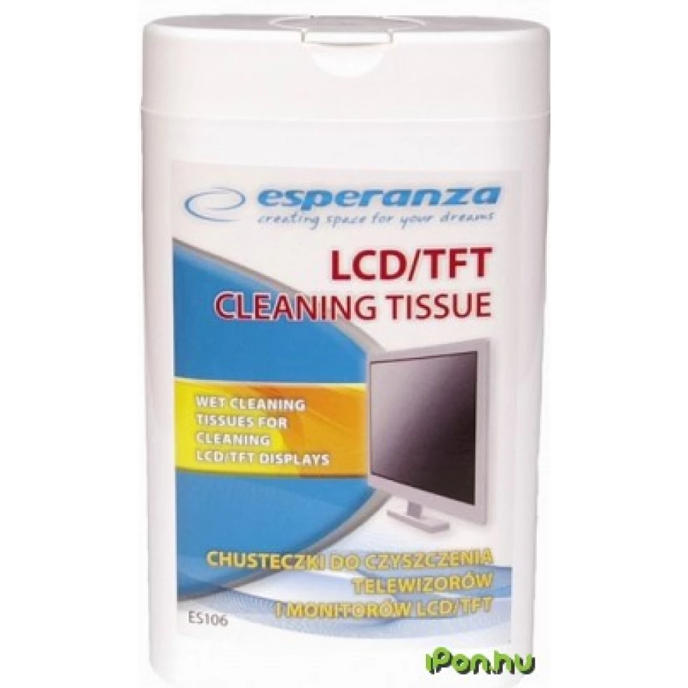 ESPERANZA ES106 LCD/TFT nedves képernyőtisztító kendő 100PCS