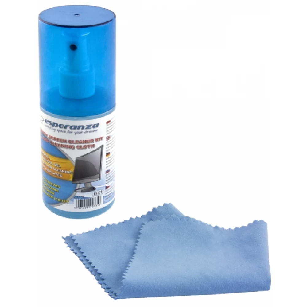 ESPERANZA ES121 LCD/TFT Tisztító Szett tisztítógél törlőkendővel 200 ml
