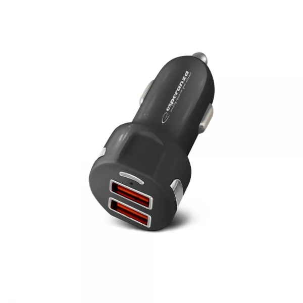ESPERANZA EZC110K Autós gyorstöltő 2xUSB 36W fekete