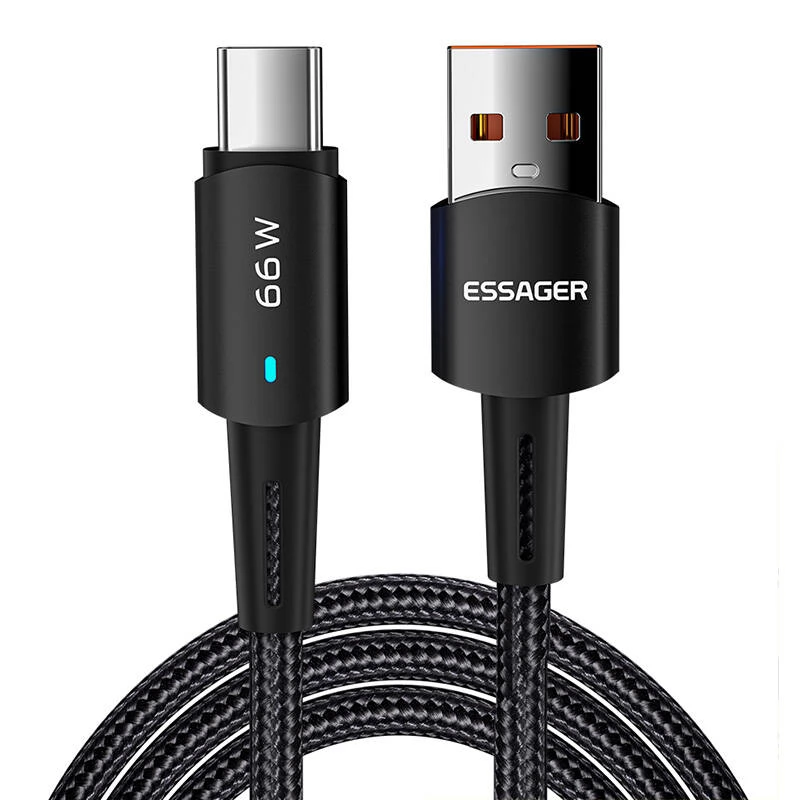 ESSAGER USB 2.0 Type C Átalakító Fekete 2m EXCT-CGA01