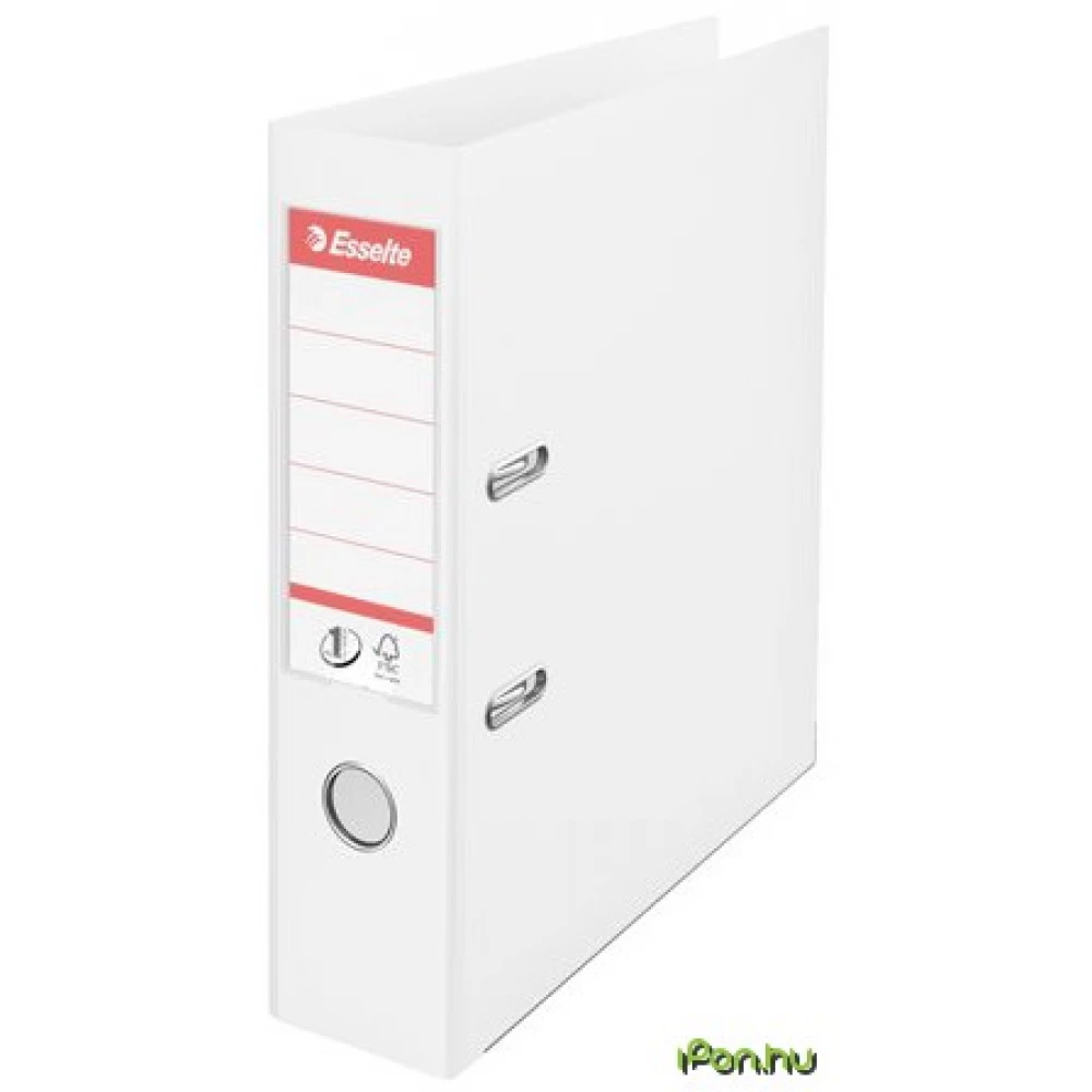 ESSELTE Iratrendező 75 mm A4 PP/PP élvédő sínnel Standard Vivida fehér