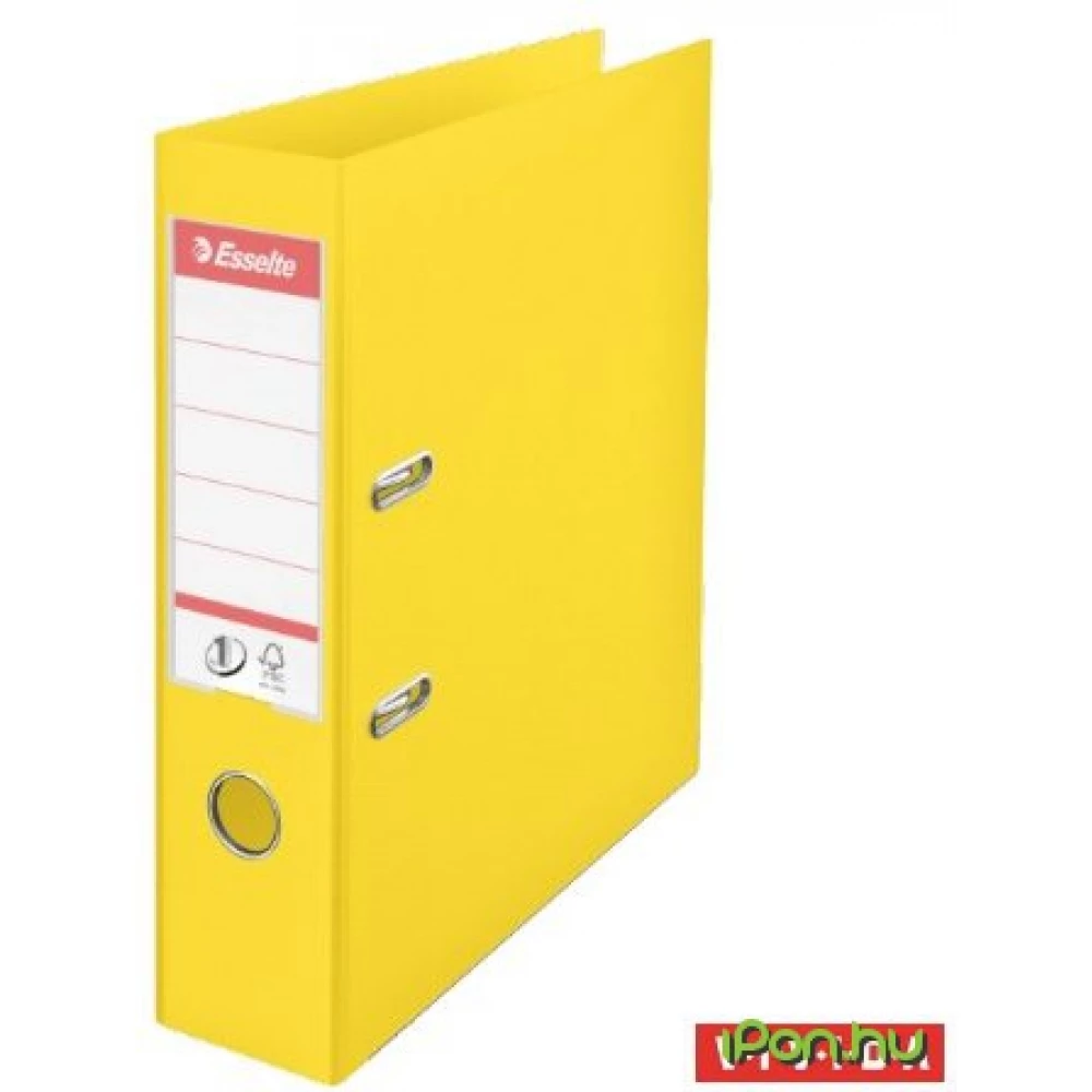 ESSELTE Iratrendező 75 mm A4 PP/PP élvédő sínnel Standard Vivida sárga