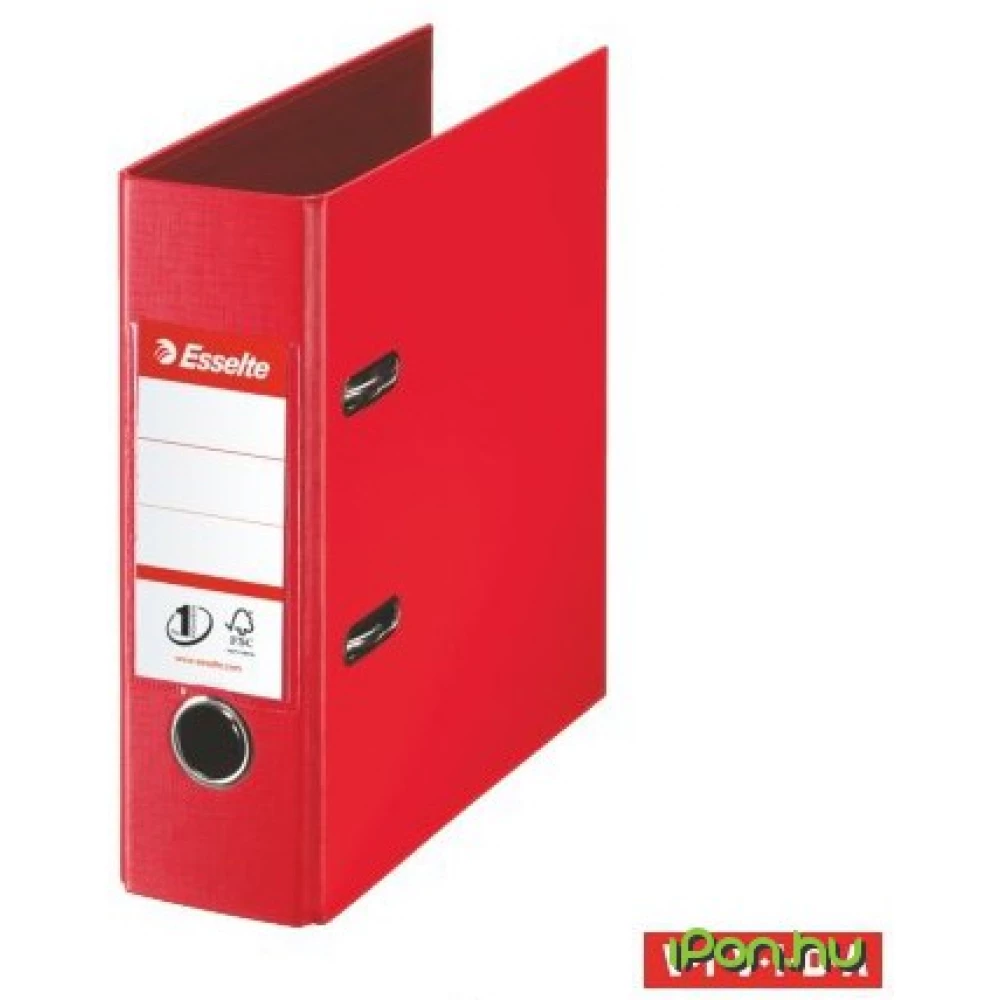 ESSELTE Iratrendező 75 mm A5 PP/PP élvédő sínnel Standard Vivida piros