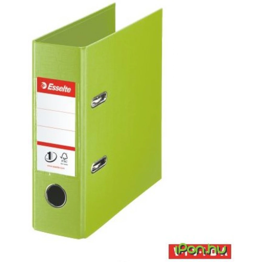 ESSELTE Iratrendező 75 mm A5 PP/PP élvédő sínnel Standard Vivida zöld