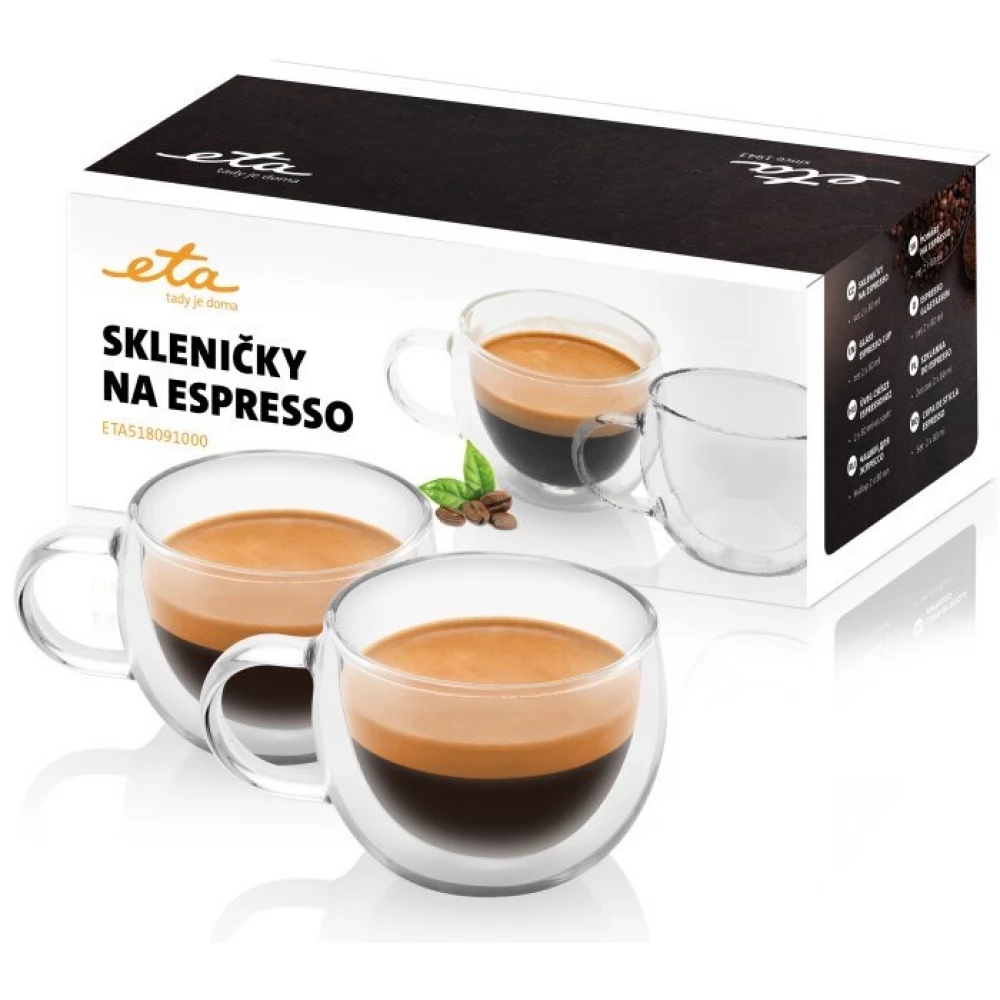 ETA 5180 91000 Eszpresszó poharak 80 ml 2 db