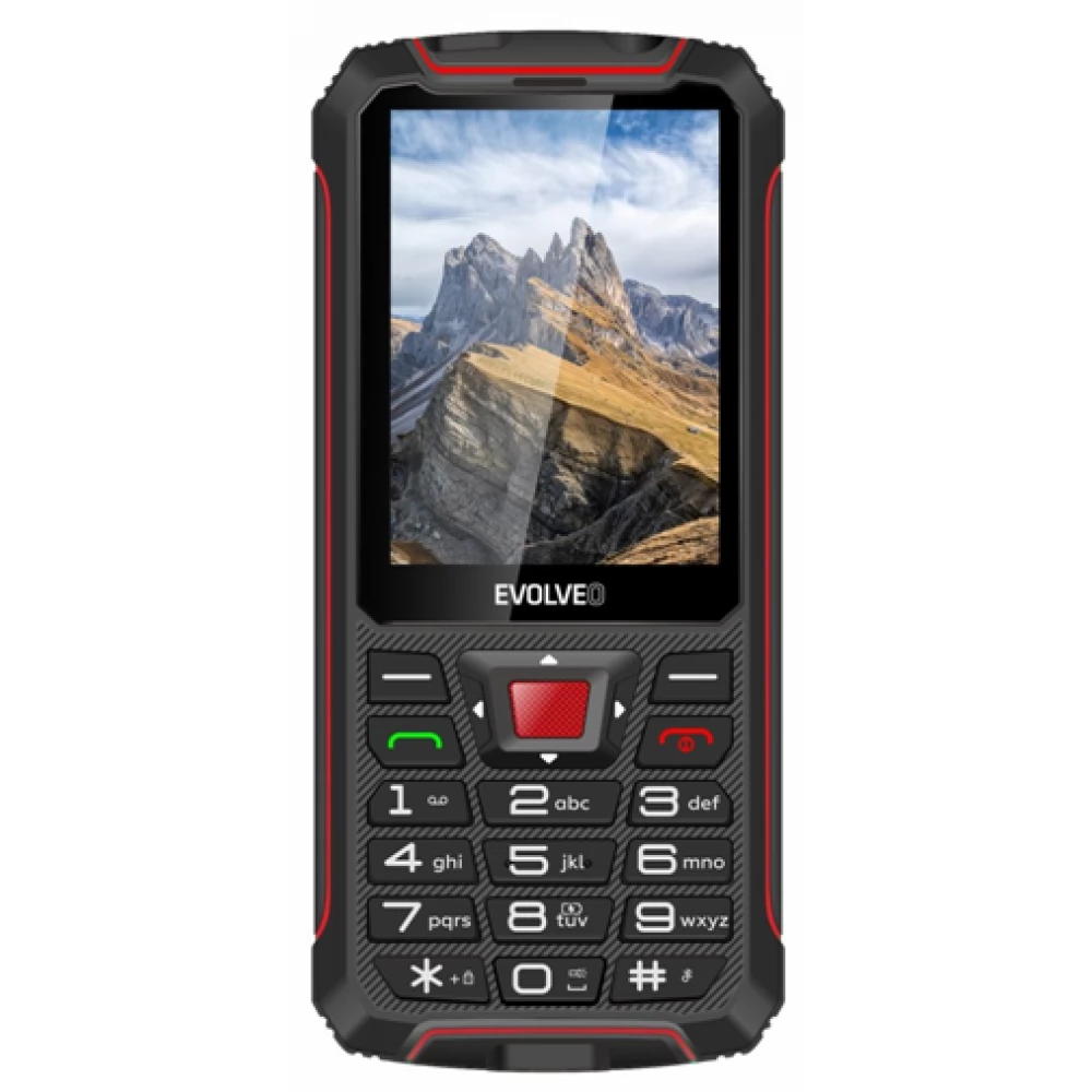 EVOLVEO StrongPhone W4 fekete-piros