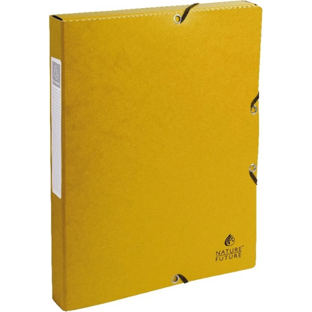 EXACOMPTA Gumisbox prespán karton A4 2.5cm sárga