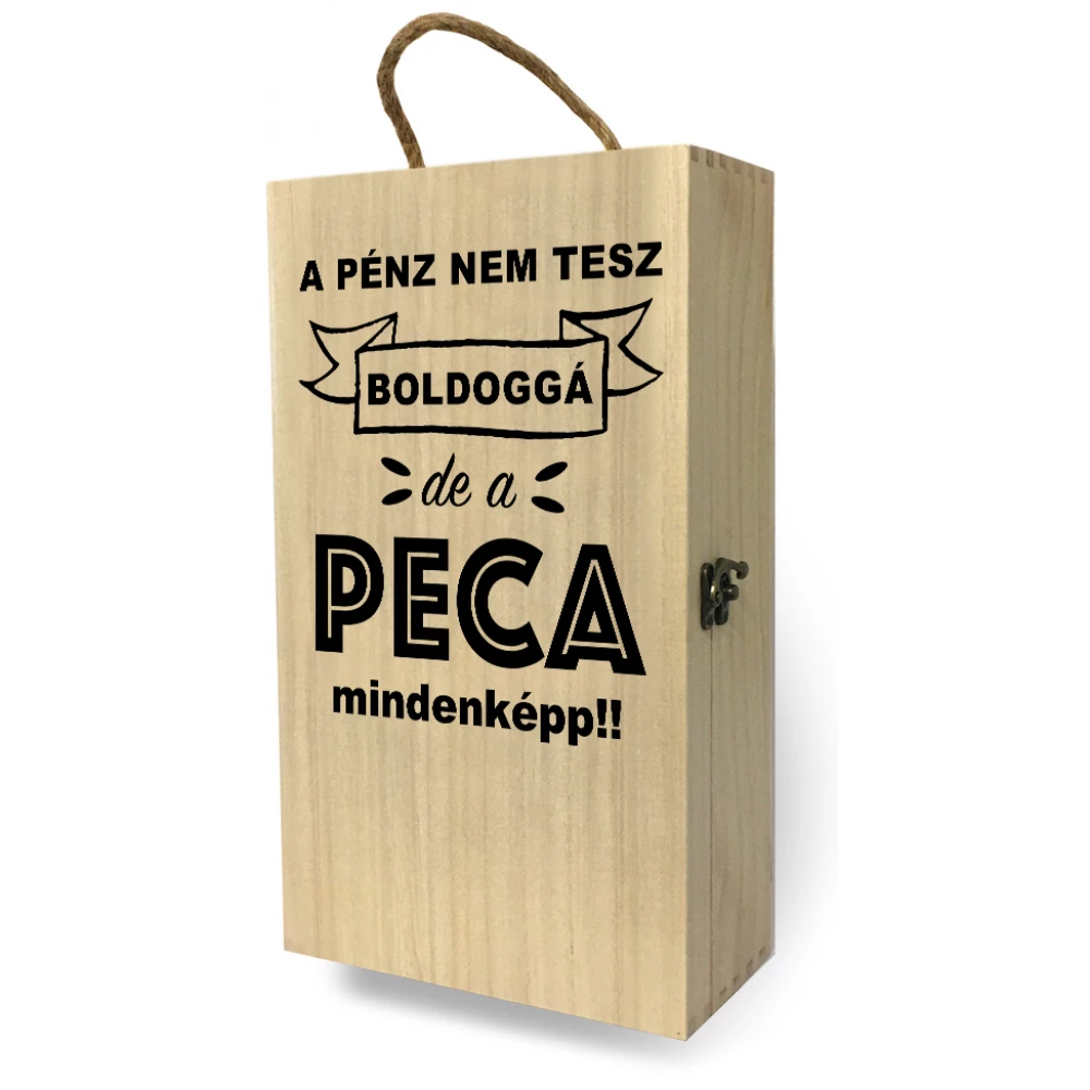 Fa bortartó doboz 2 üvegnek Horgászoknak