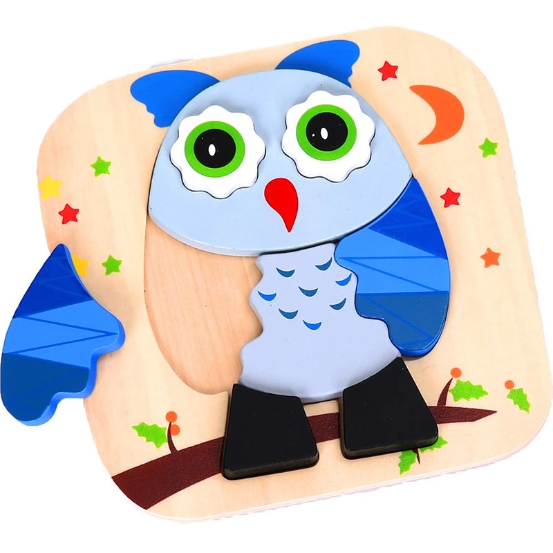 Fa puzzle 9 darabos Bagoly