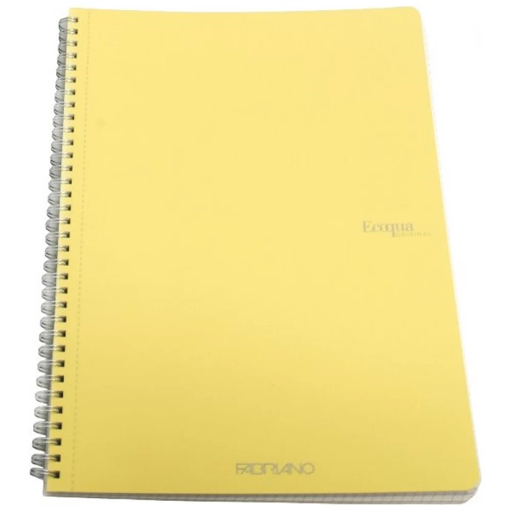 FABRIANO Ecoqua A4 70 lapos kockás spirálfüzet sárga