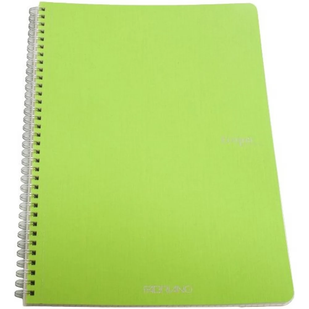 FABRIANO Ecoqua A4 70 lapos kockás spirálfüzet zöld