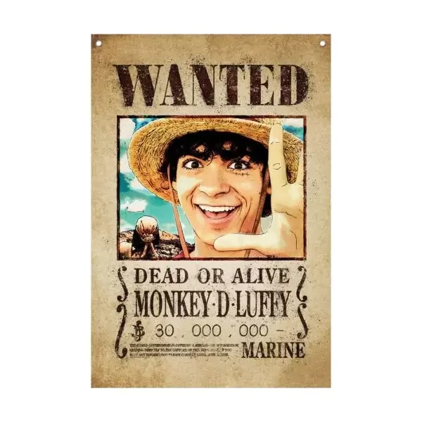 FANATTIK One Piece Luffy Wanted 120x85 cm poszter