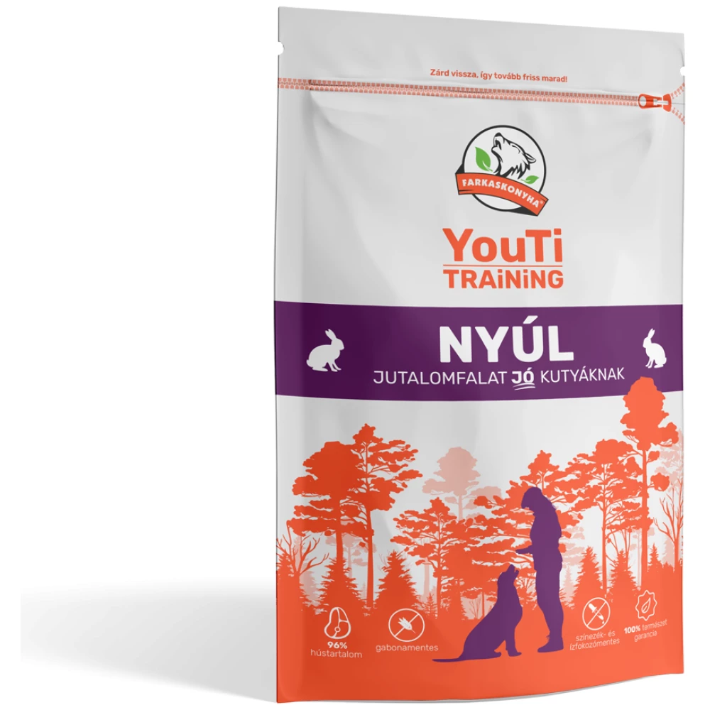 FARKASKONYHA Farkaskonyha youti training nyúl jutalomfalat 100 g