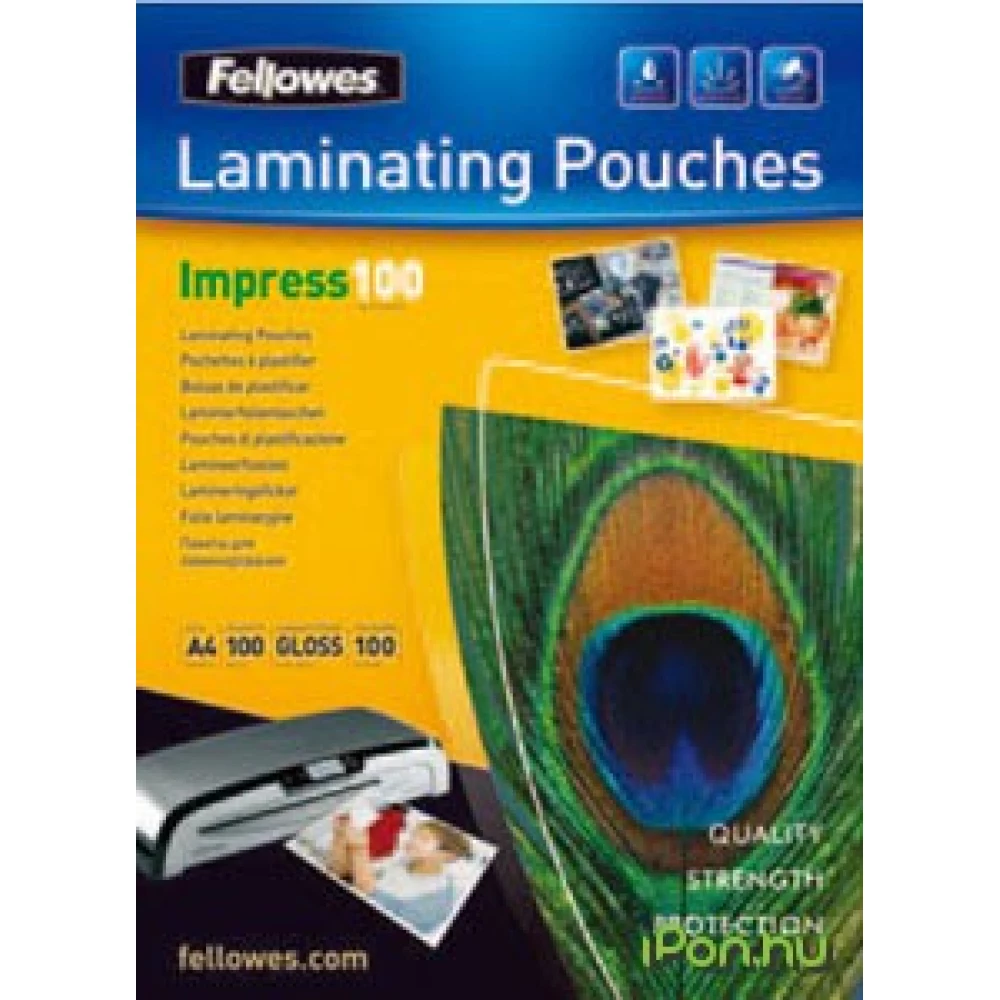 FELLOWES A3 fényes lamináló fólia 100 mikron