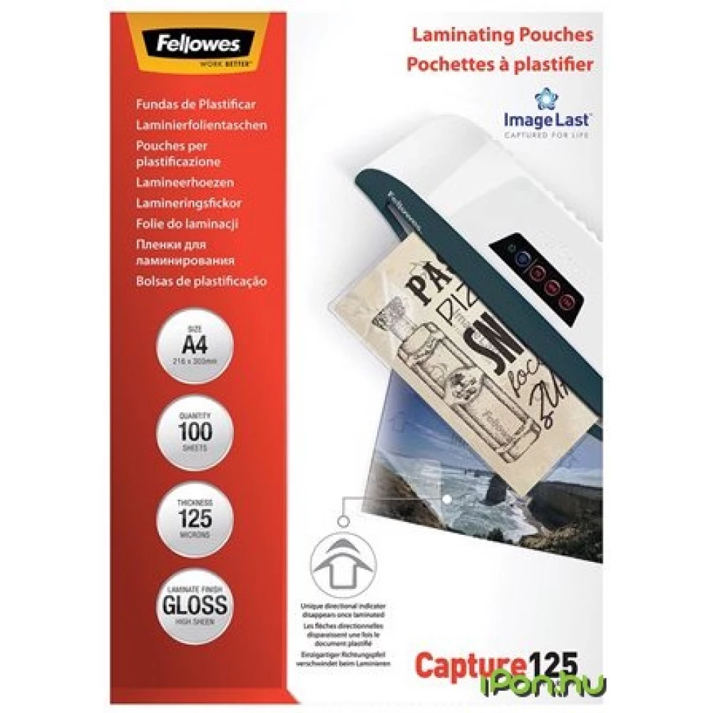 FELLOWES A3 fényes lamináló fólia 125 mikron 100 db
