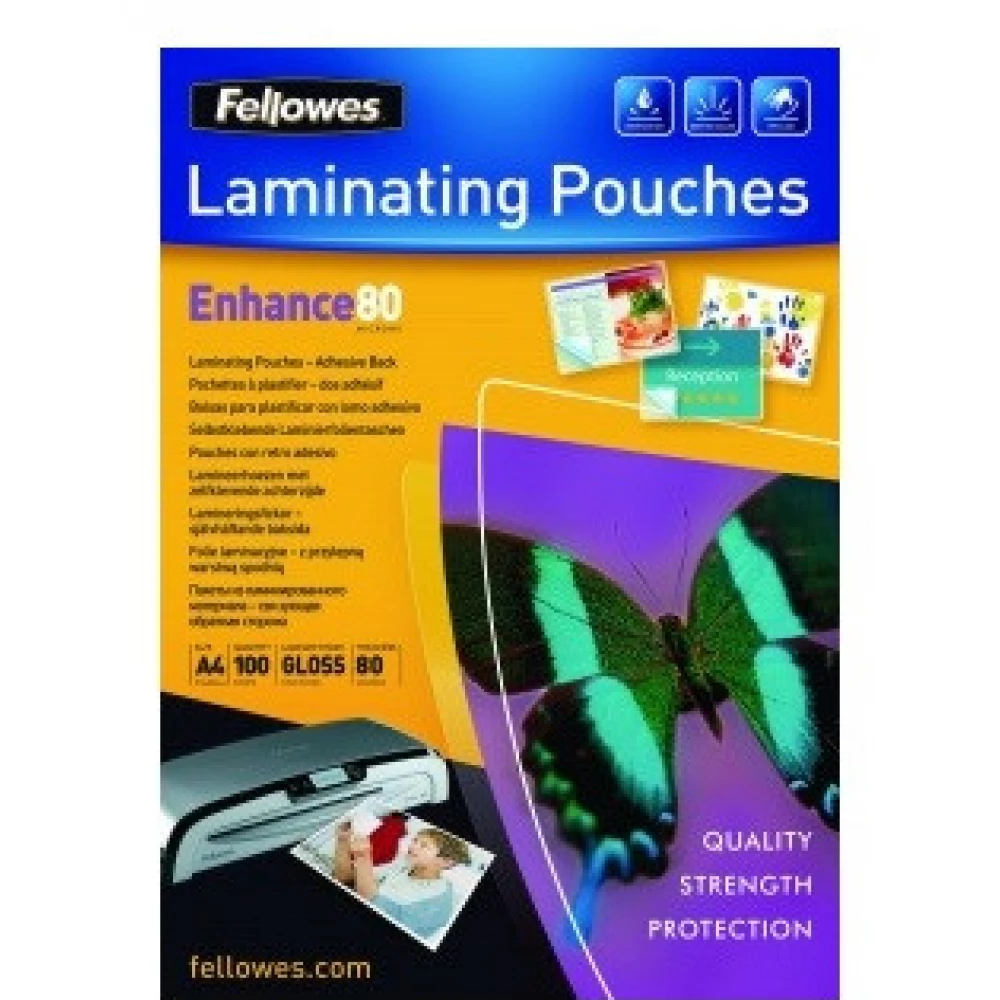 FELLOWES Meleglamináló fólia 80 mikron A5 fényes 25 db