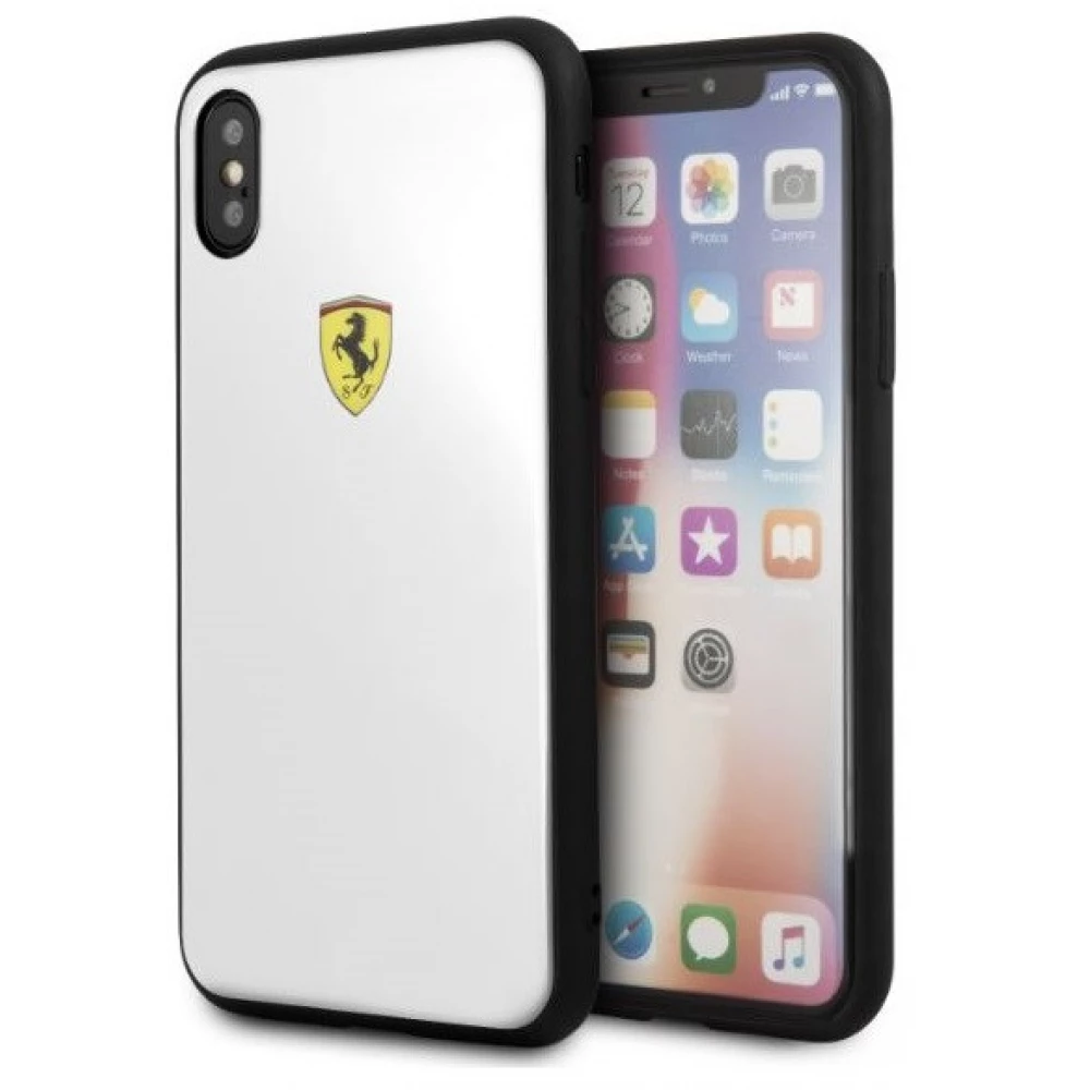 FERRARI Akril tok On-Track logóval iPhone X fehér