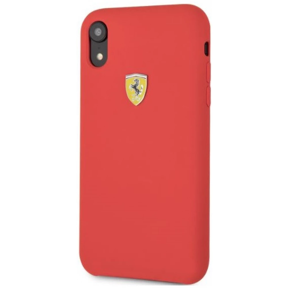 FERRARI Szilikon SF tok pajzs logóval iPhone XR piros
