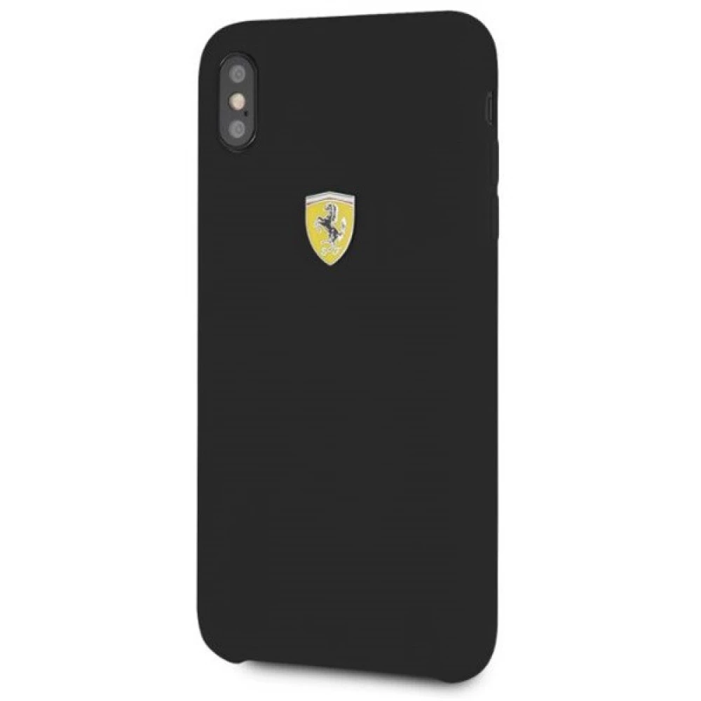 FERRARI Szilikon SF tok pajzs logóval iPhone XS Max fekete