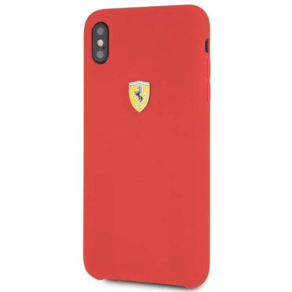 FERRARI Szilikon SF tok pajzs logóval iPhone XS Max piros