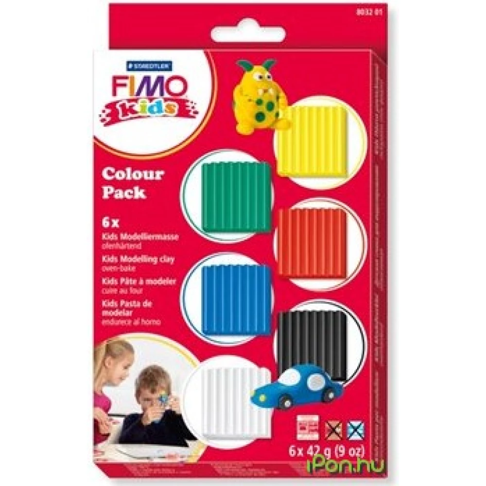 FIMO Gyurma készlet 6x42 g kiégethető Kids Color Pack 6 alapszín