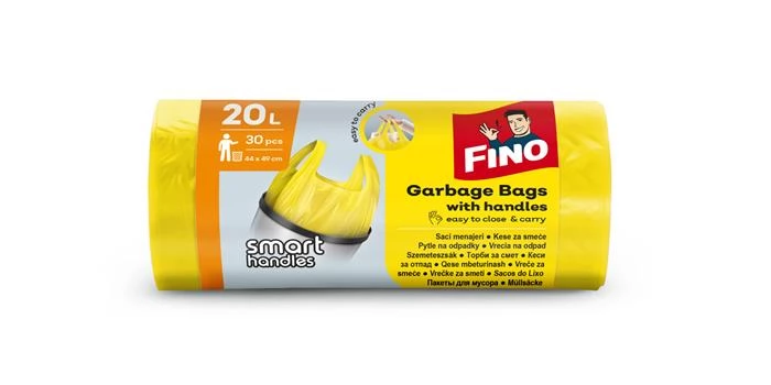 FINO Smart handles Szemeteszsák köthető füles 20 l 30 db