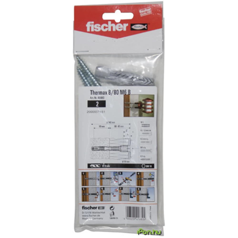 FISCHER 512173 THERMAX 10/120 M10 B dübel (2 db)