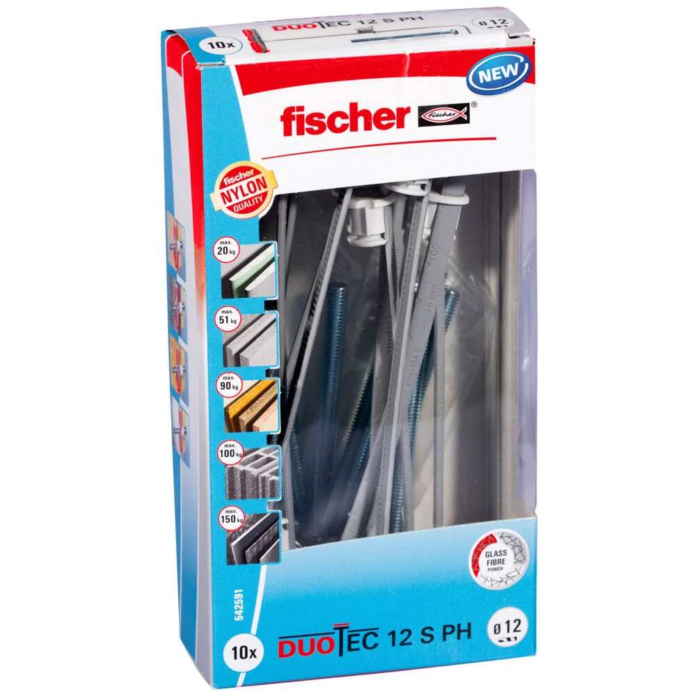FISCHER DUOTEC 12 S PH M LD dübel (10 db-os)