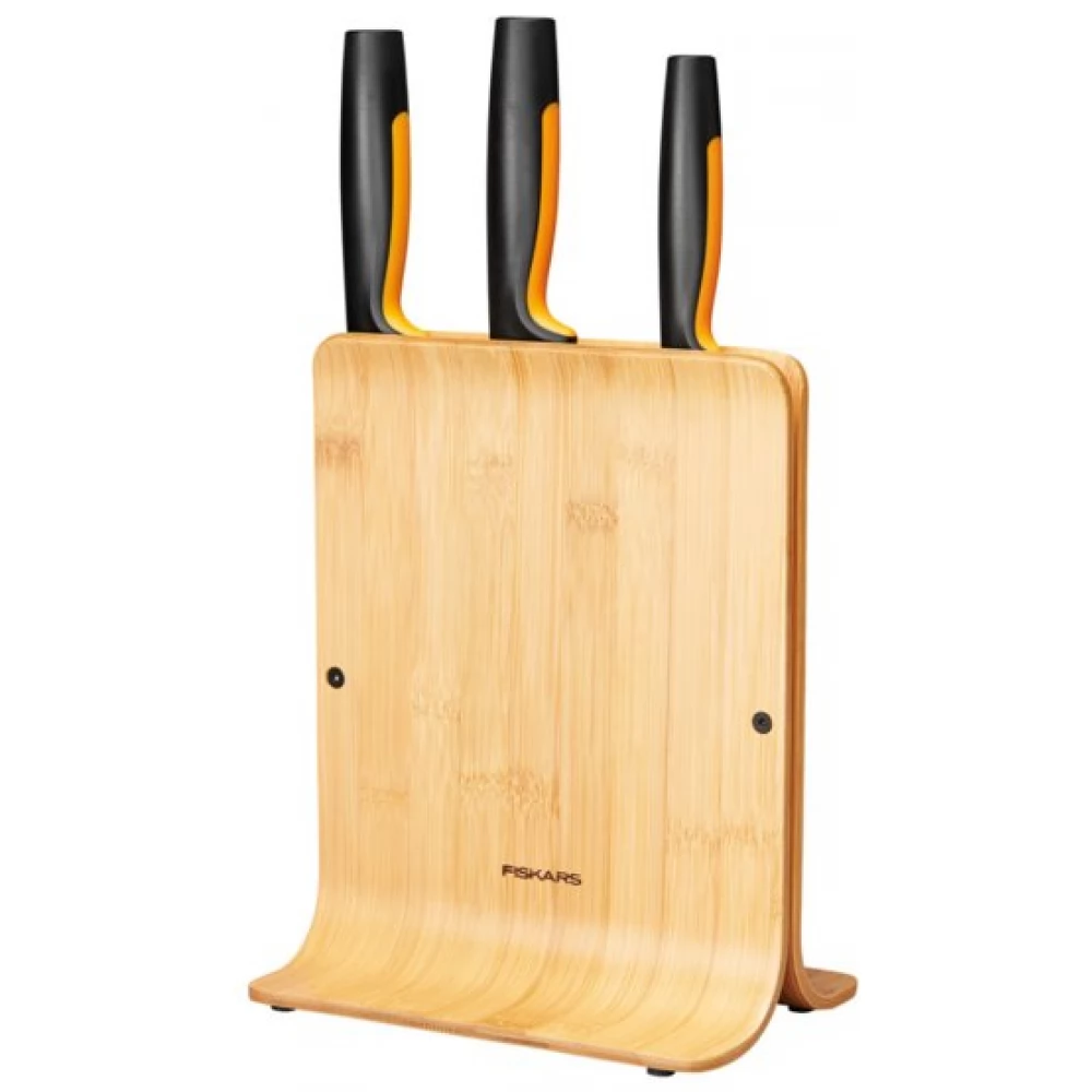 FISKARS 1057553 Functional Form bambusz késblokk 3 késsel